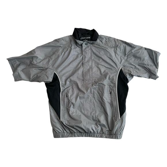 Footjoy FJ Jacket Men's M Gray Dryjoys Zip Pocket Windbreaker‎ - Picture 2 of 13